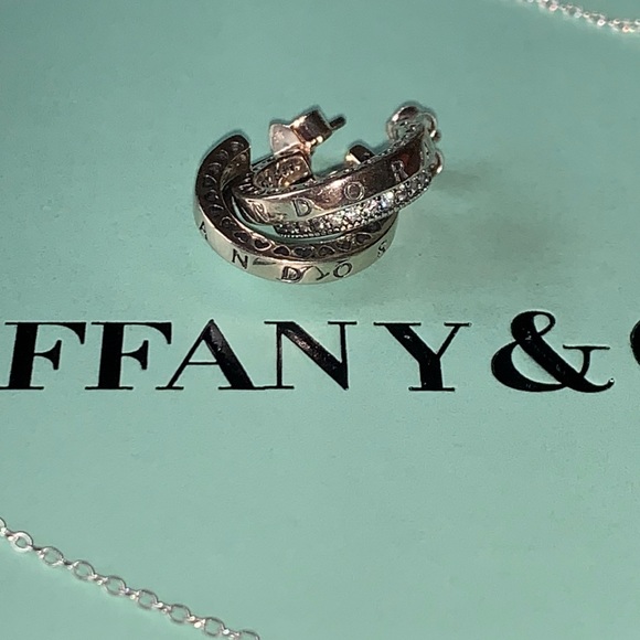 Pandora Double Hoop Earrings and gift boxes - Picture 6 of 11